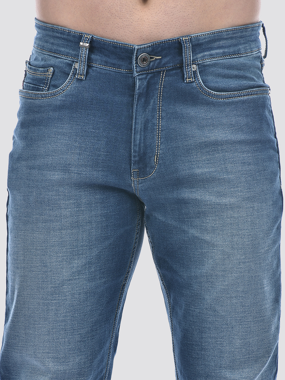 Numero Uno Men Mid-Blue Regular Fit Sustainable Jeans